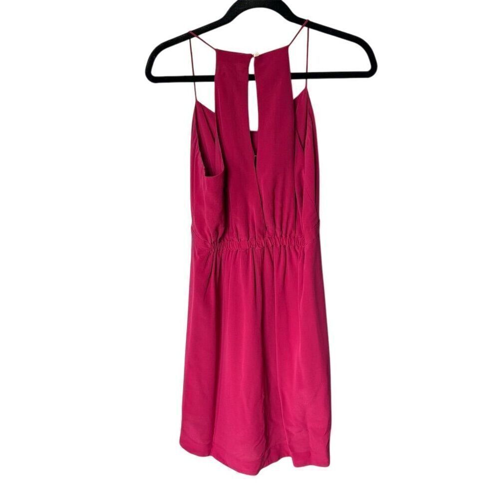 Madewell Women's Silk Cami Dress Size 4 Magenta Sleeveless Summer Casual - Picture 3 of 6